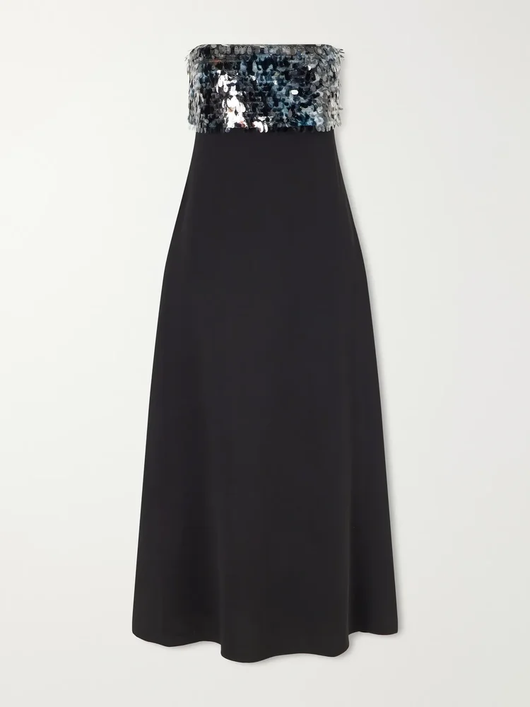 Phoenix sequin-embellished crepe midi dress