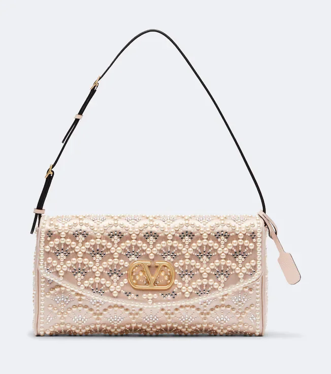 DeVain Small embellished satin shoulder bag