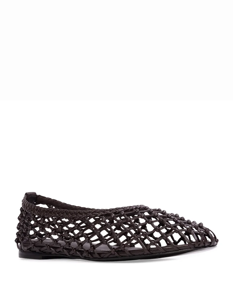 Sonia Woven Leather Ballerina Flats