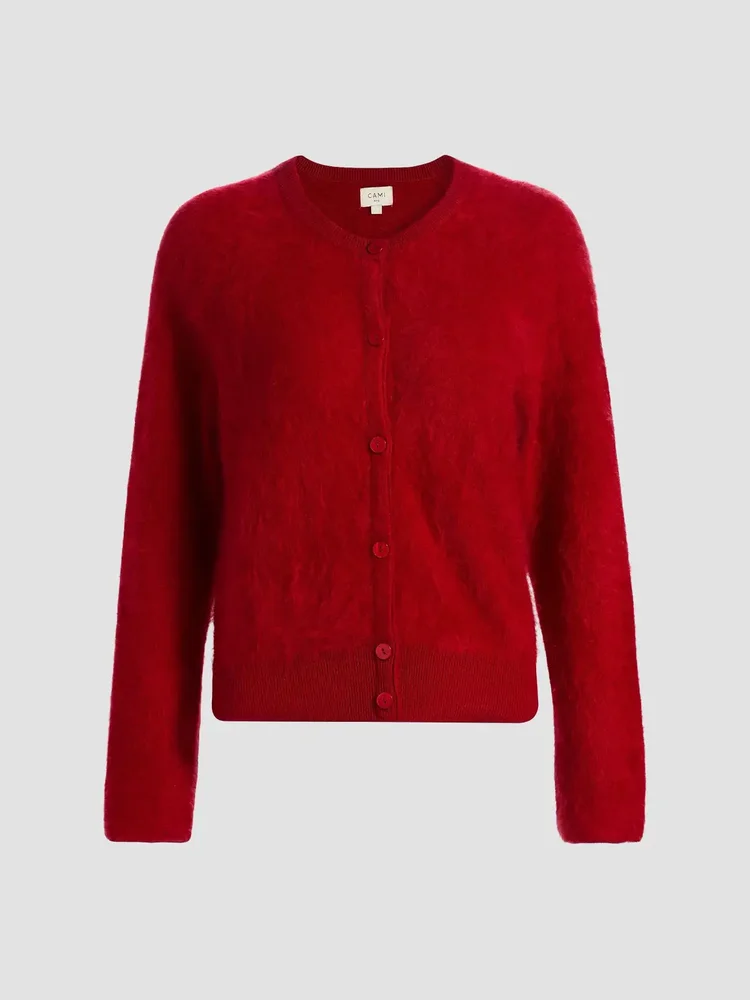 Dorian Cashmere Crewneck Cardigan