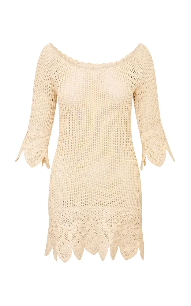 Krisella Cotton Crochet Mini Dress