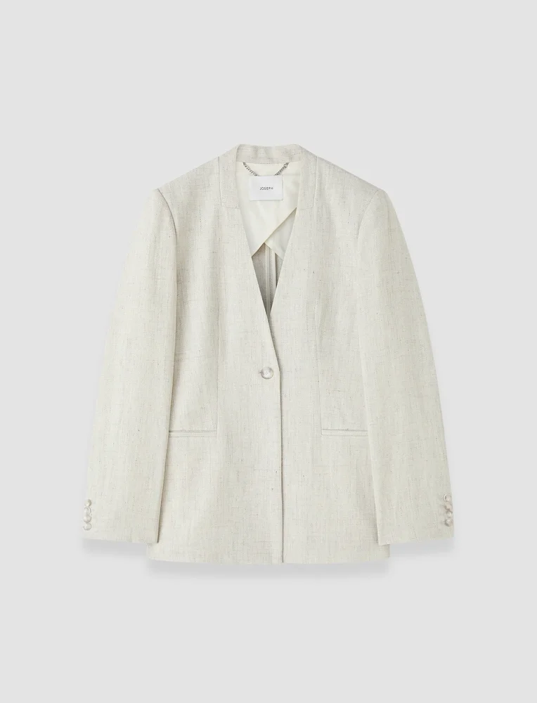 Ferula Textured Cotton Linen Jacket