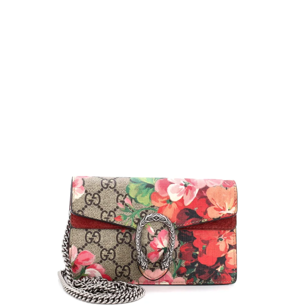 gucci Dionysus Bag Blooms Print GG Coated Canvas Super Mini