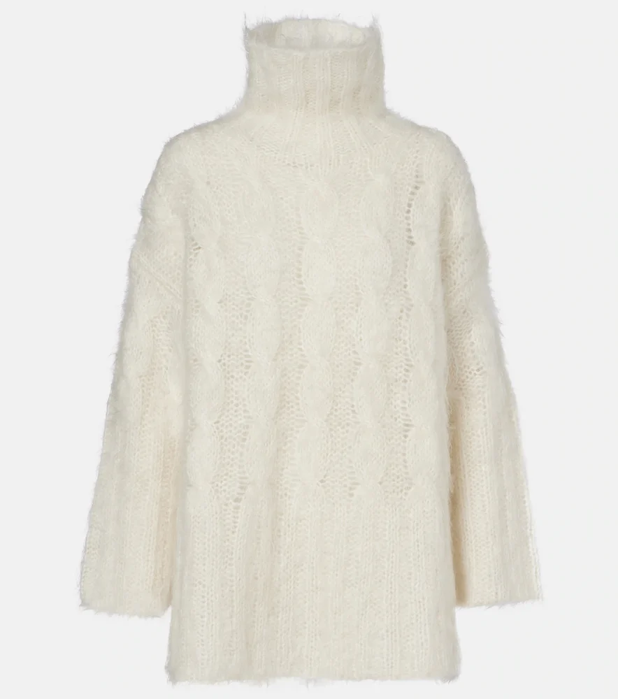 Fortin cable-knit mohair-blend sweater