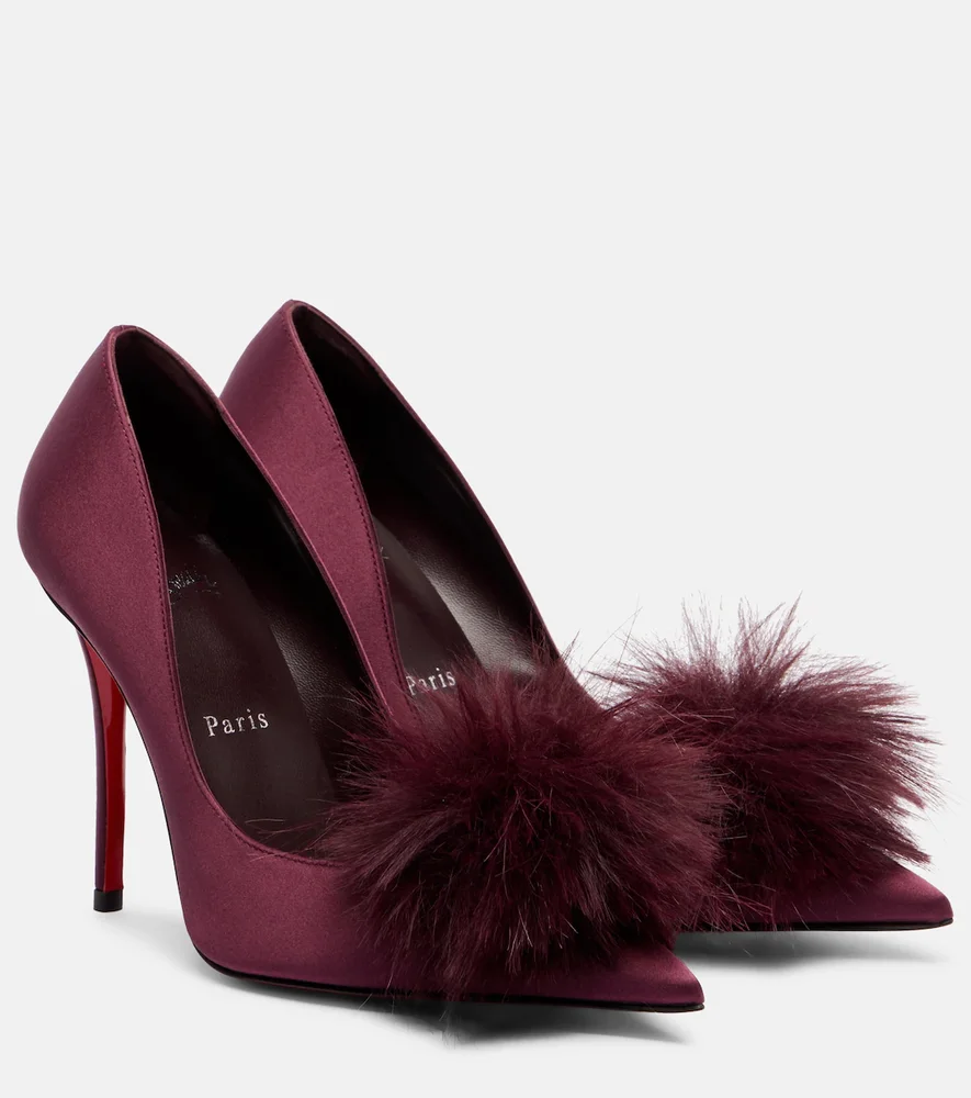 Alana 100 embellished crêpe satin pumps