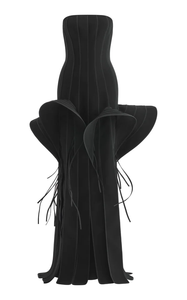 Kingdom Strapless Crepe Gown