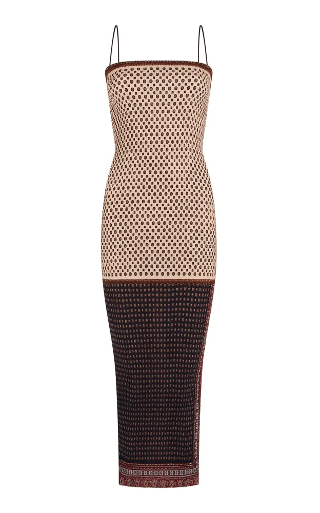 Scarf Knit Midi Dress