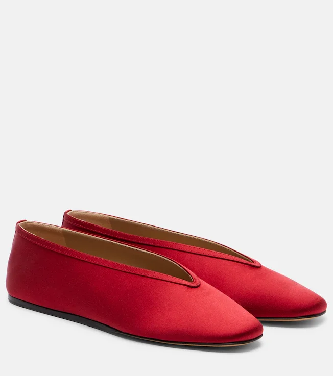 Luna satin ballet flats