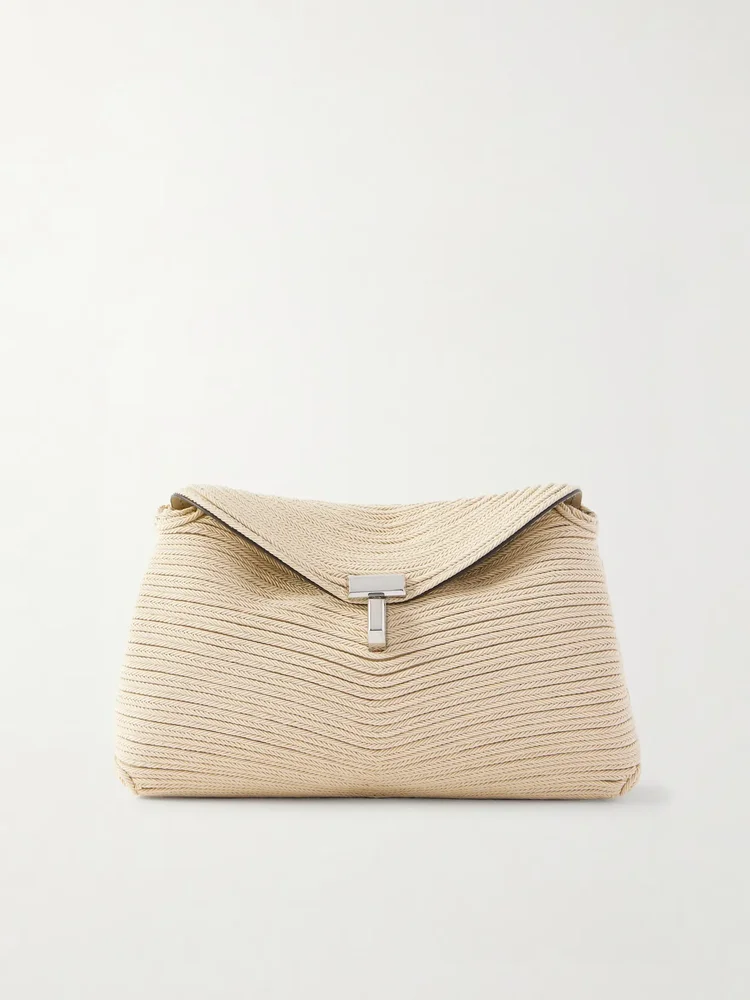T-Lock mini woven clutch