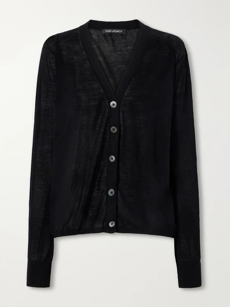 Slouch merino wool cardigan