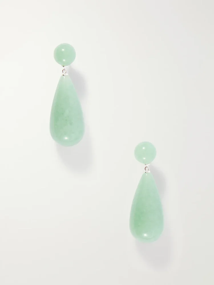 The Lola sterling silver aventurine earrings