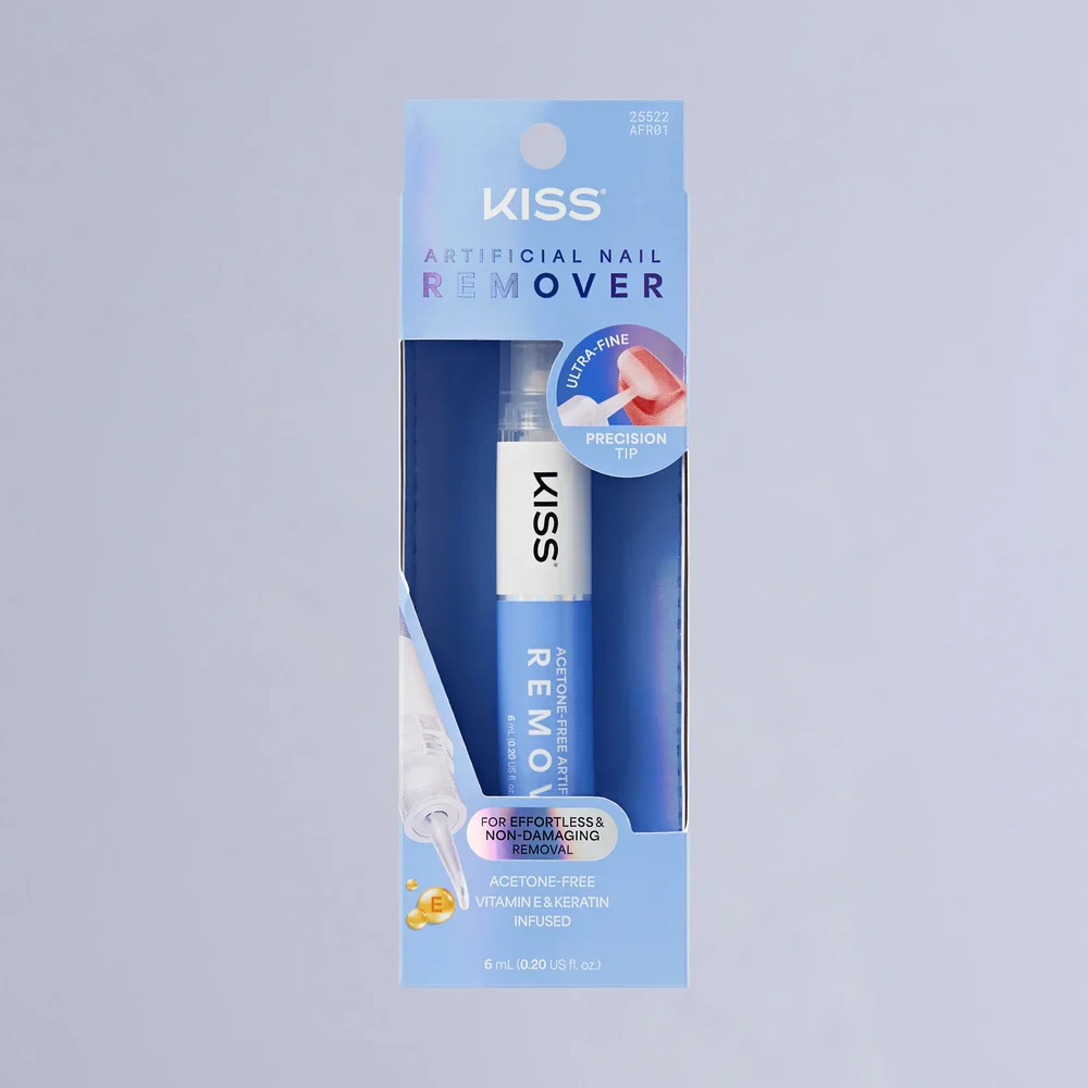 Kiss Acetone-Free Artificial Nail Remover Pen | Fake Nail Remover, Press-On Remover, Precision Tip for Gentle Removal, Non-Damaging, Vitamin E & Keratin Infused, 0.2 fl. oz.