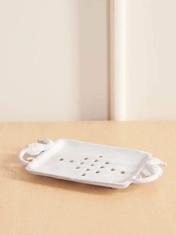 Seahorse ceramic soap dish