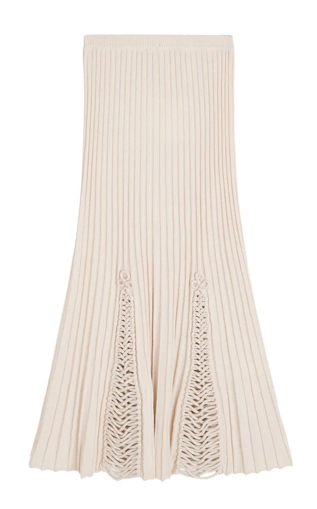 Maren Wool-Cotton Knit Maxi Skirt