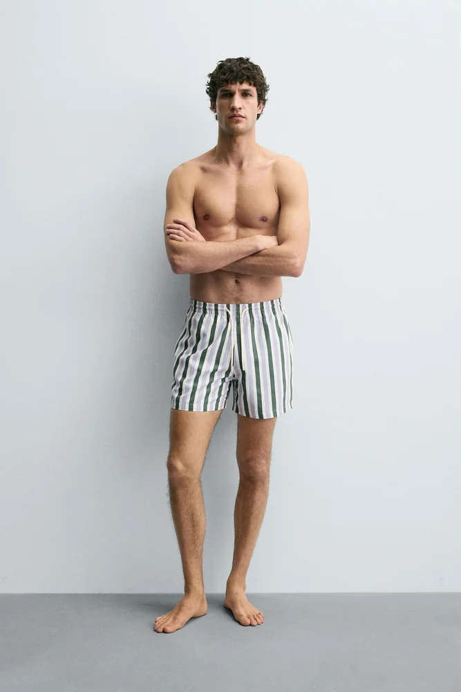 ZARA MID STRIPE SWIMSUIT