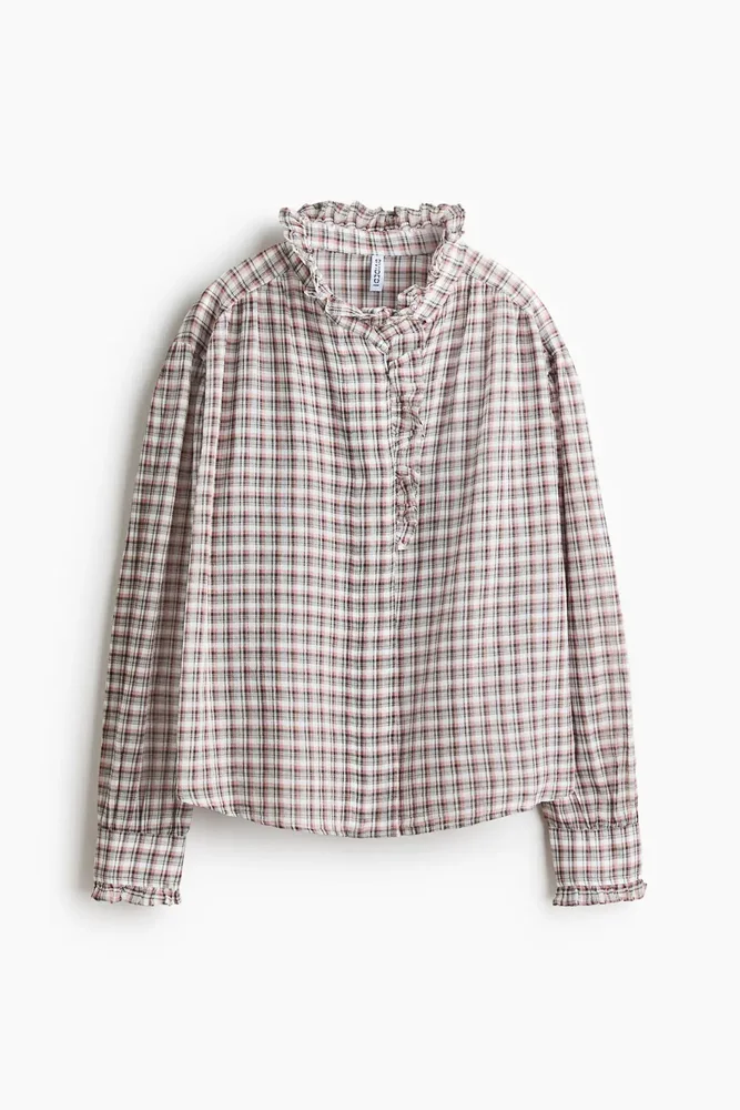 Ruffle-Trimmed Blouse