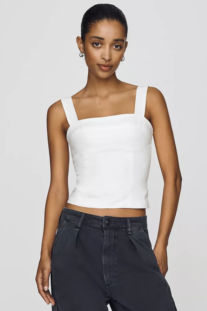 thereformation Reformation Darci 100% Linen Top