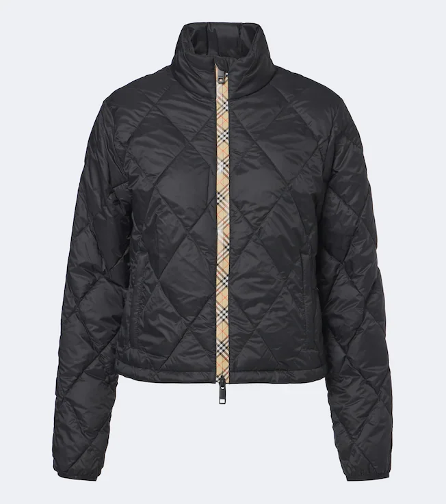 Burberry Check quilted puffer jacket