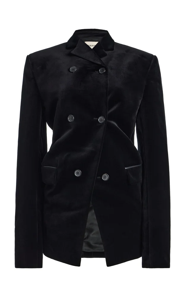 Rolo Double-Breasted Velvet Jacket