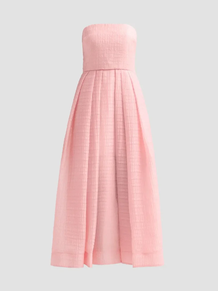Caliora Jacquard Cocktail Midi Dress