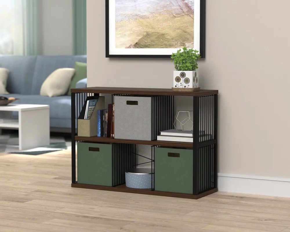 30.55" H x 44.29" W Steel Frame 6-Cube Bookcase