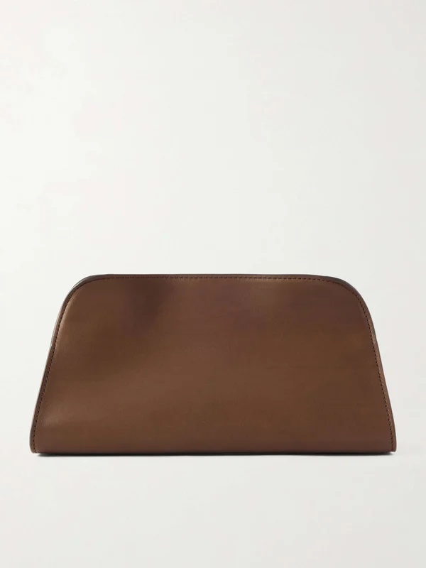 THE ROW Peggy leather clutch