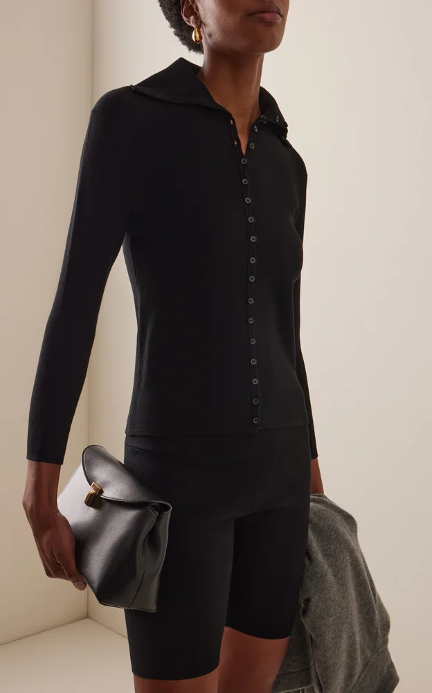 Knit Polo Cardigan