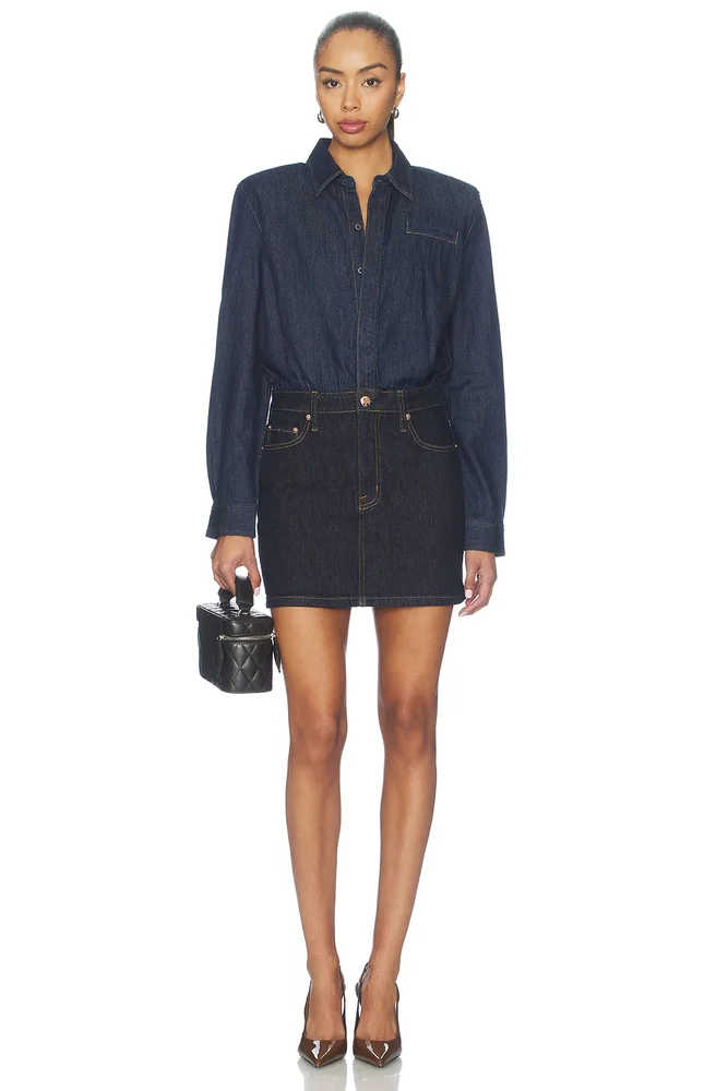 Pixie Mix Media Mini Dress