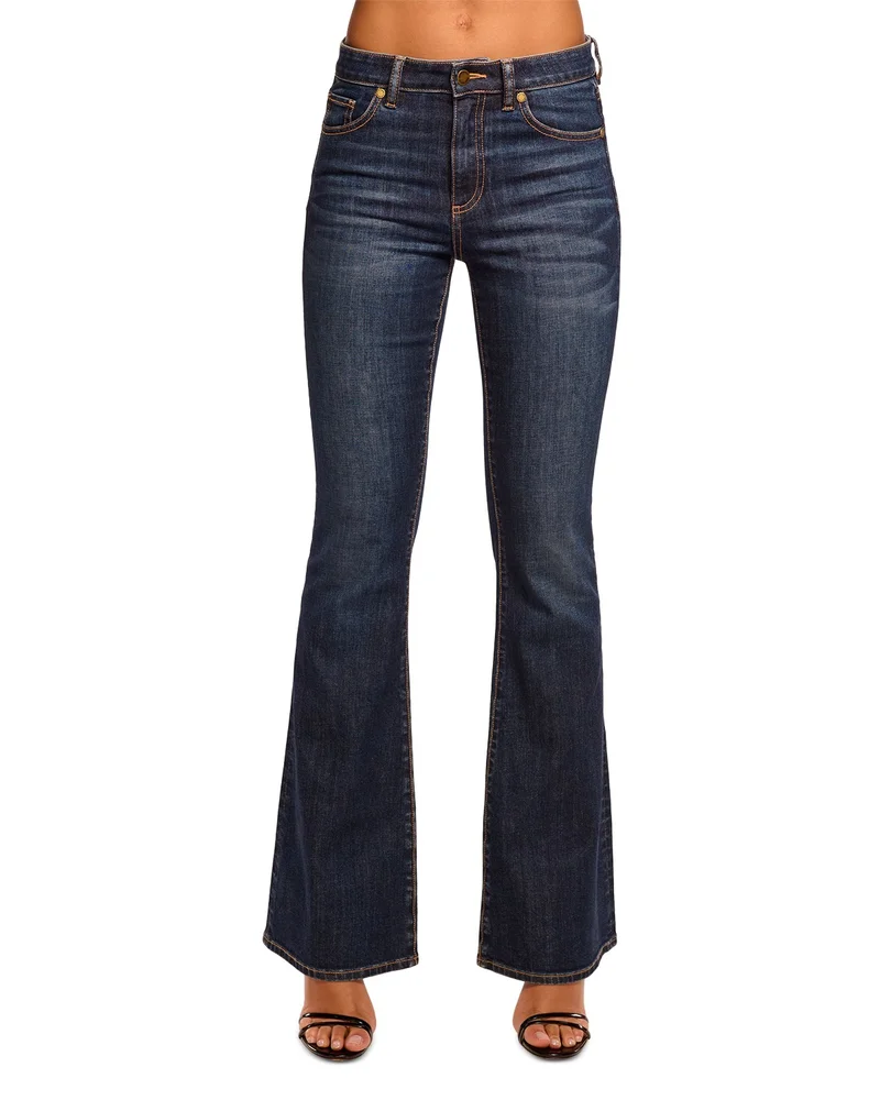 Helena High Rise Flare Jeans in Dark Rinse