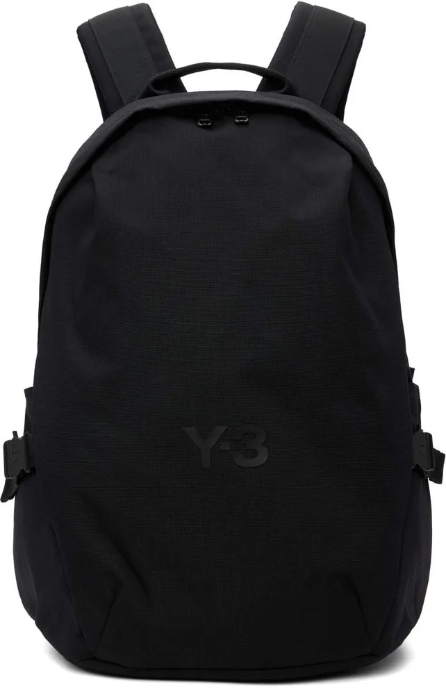Black Bonded-Logo Backpack
