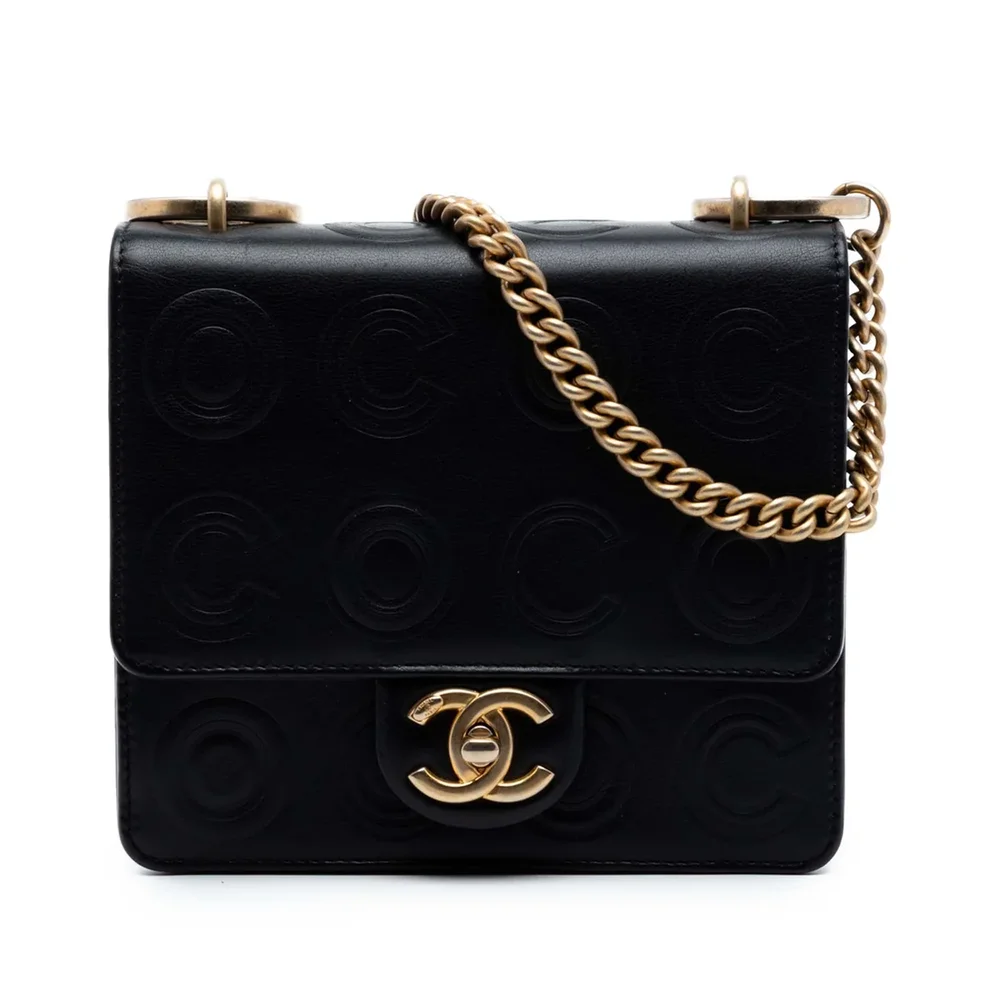 Chanel Cocoallover Flap Bag Embossed Calfskin Small