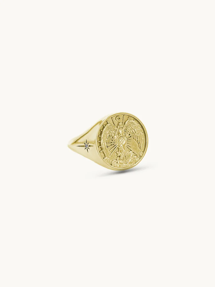 Guardian Angel Signet Ring