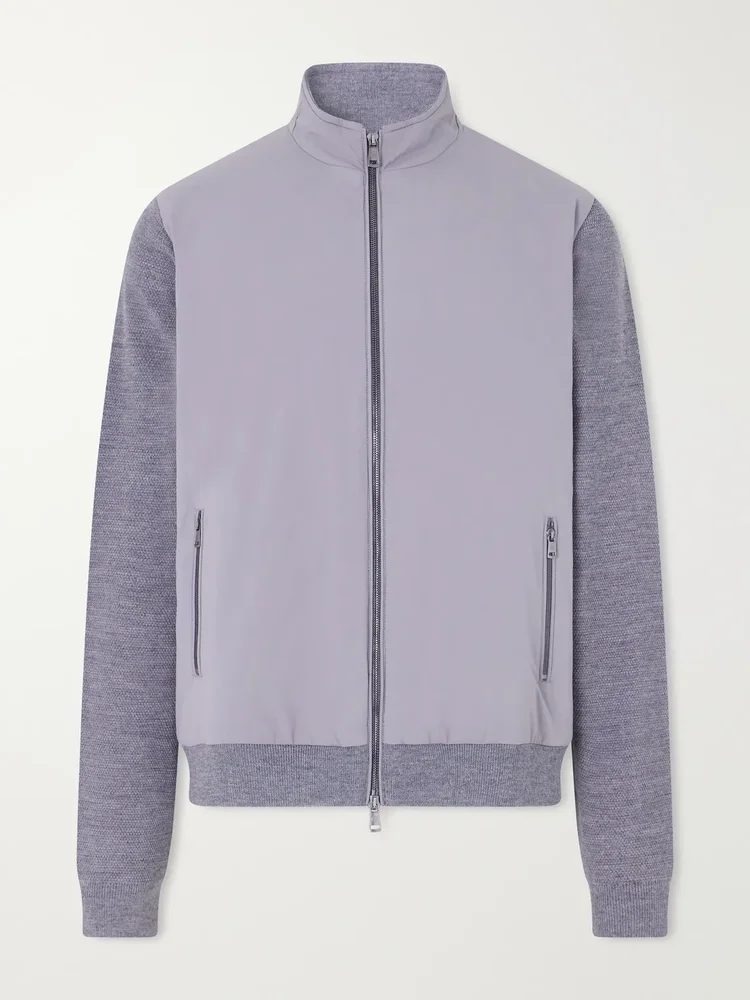 Solarspun Padded Shell and Waffle Knit Wool-Blend Jacket