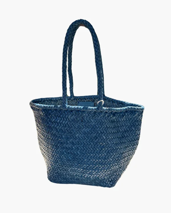 Grace Basket Small Handbag - Steel Blue