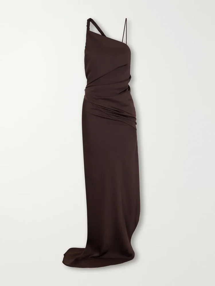 Draped crepe gown