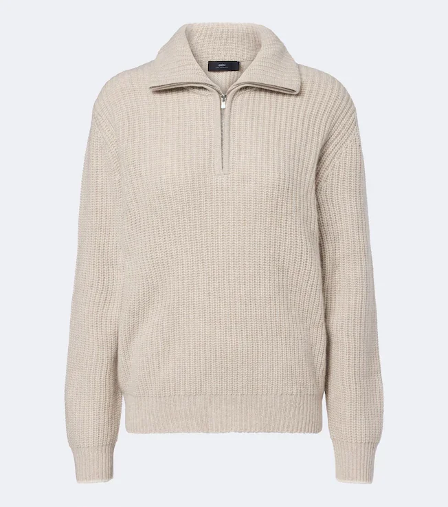 Saatchi cashmere zip-up sweater