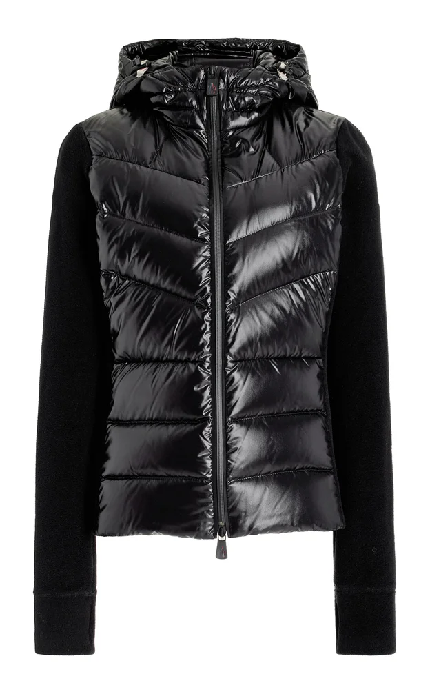 Down Fleece Hooded Cardigan