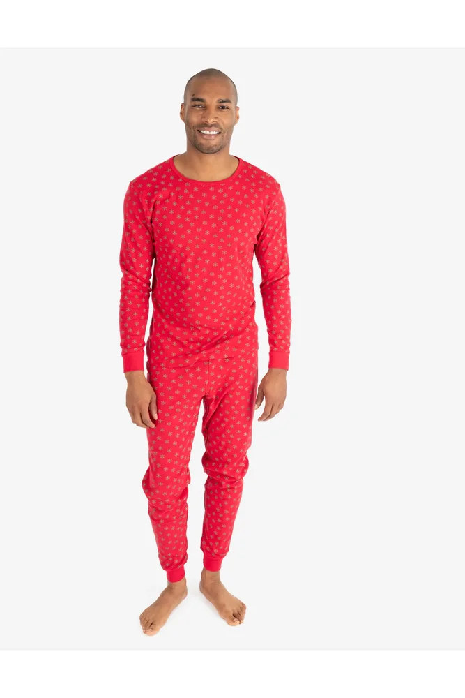 Men's 2-pc. Cotton Long Sleeve Shirt and Pants Print Pajamas