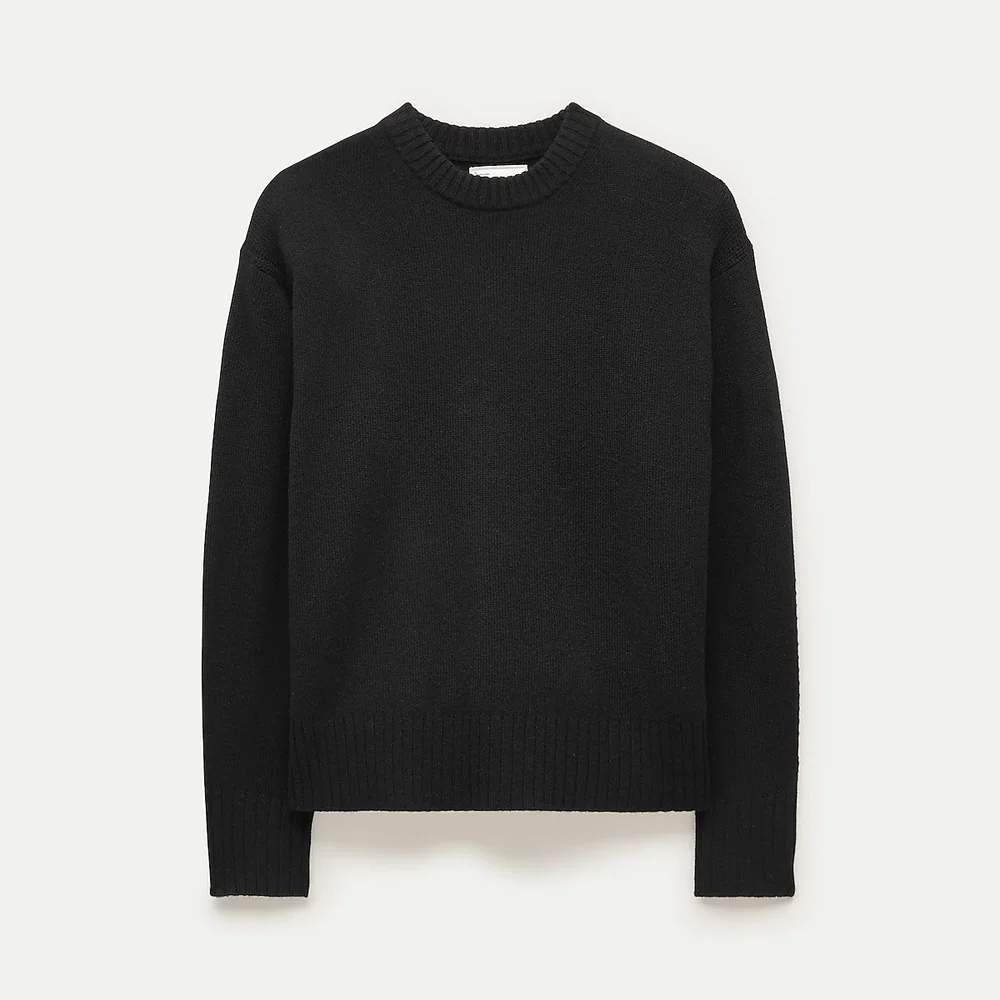 Oversized cashmere crewneck sweater