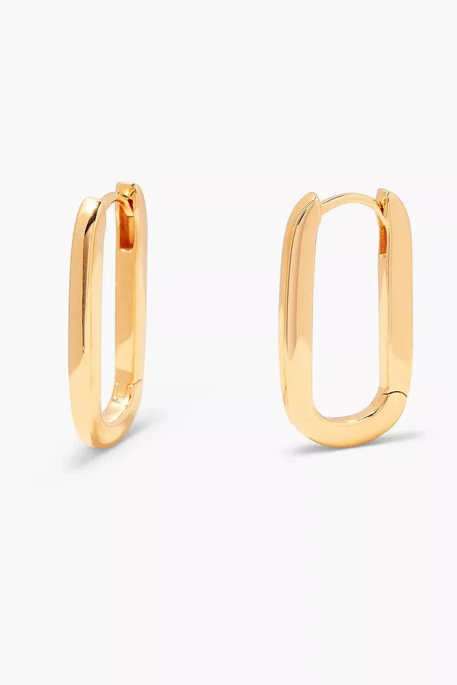 Gold Vermeil Paperclip Hoops