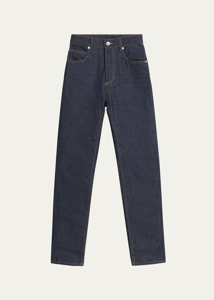 Indigo Straight Denim Jeans