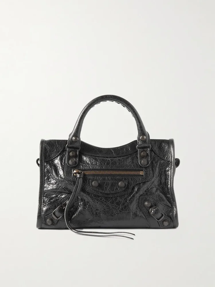 Balenciaga Le City mini textured-leather bag