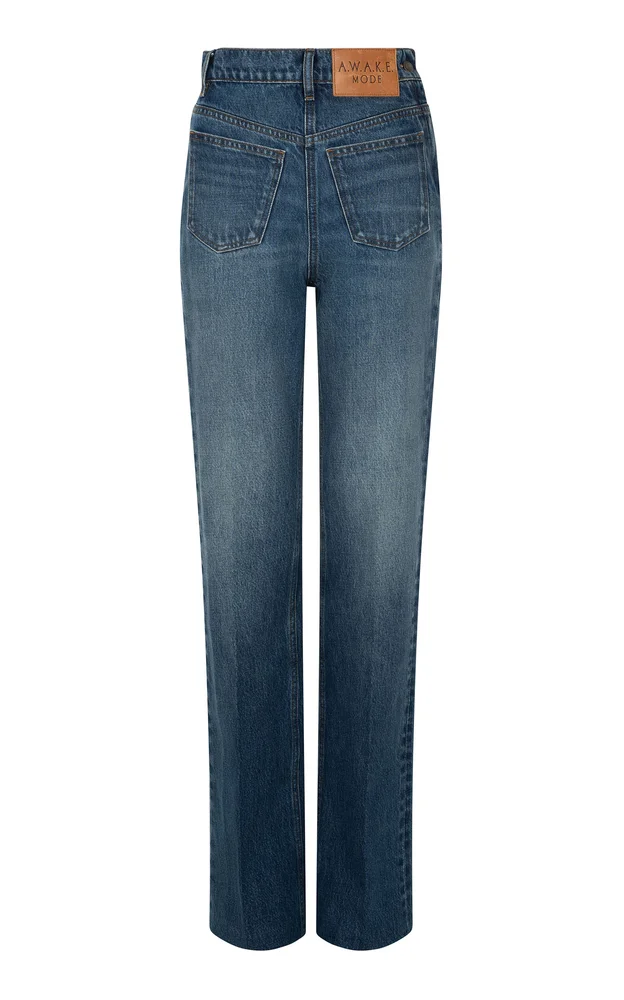 Rigid High-RIse Straight-Leg Jeans