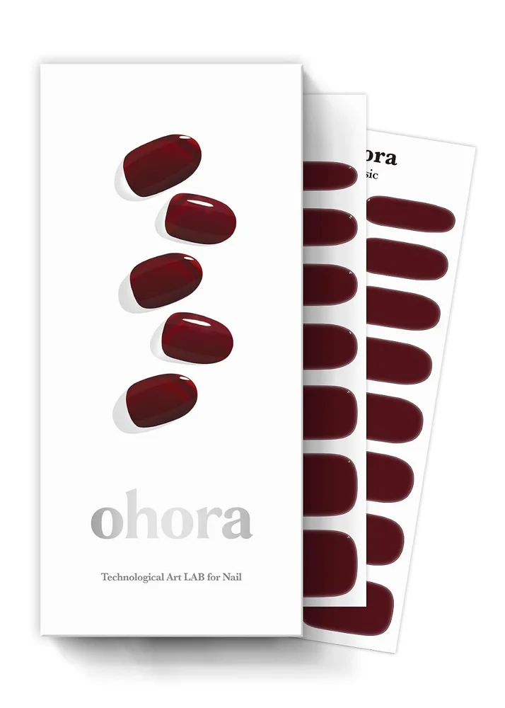 Semi Cured Gel Nail Strips in N Classic Burgundy