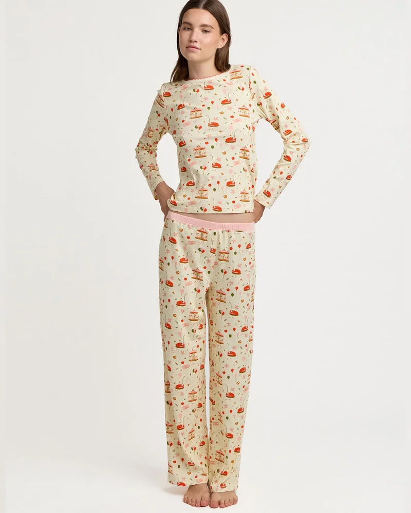 Ellie PJ Set in Cozy Carnival