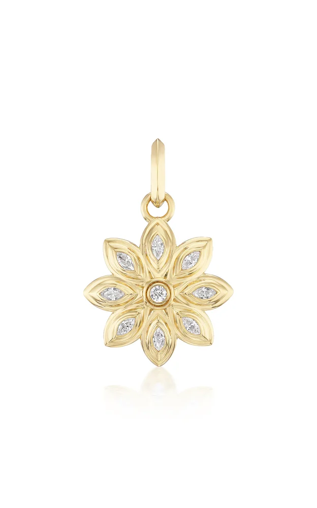 Mini Bloom 18K Yellow Gold Diamond Pendant