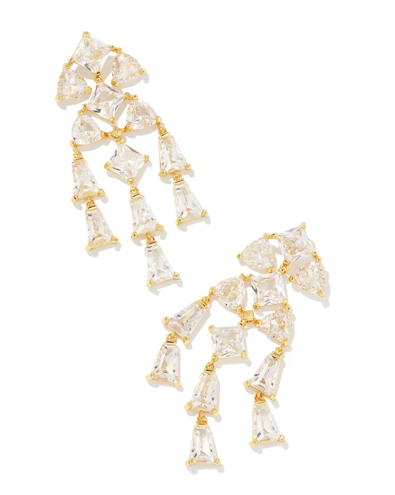 Blair Gold Jewel Statement Earrings