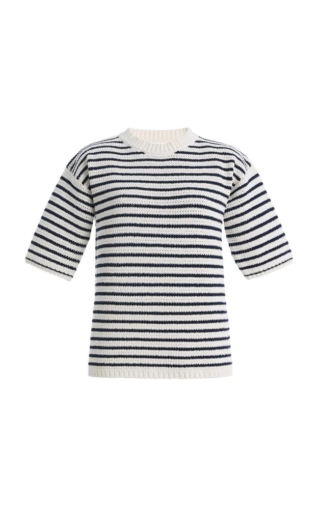 Crocheted Cotton T-Shirt