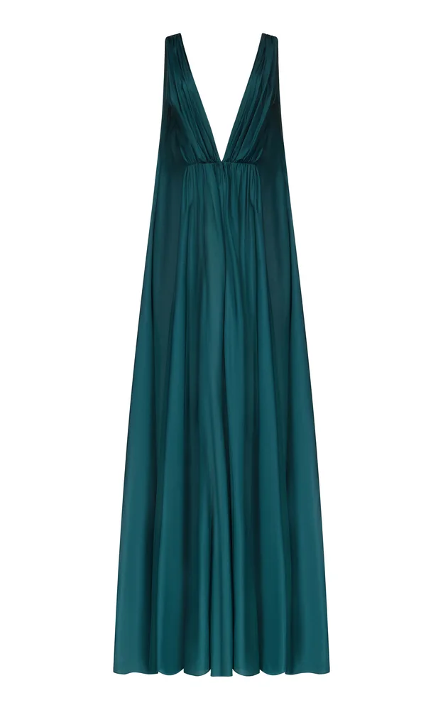 Angelina Silk Habotai Maxi Dress