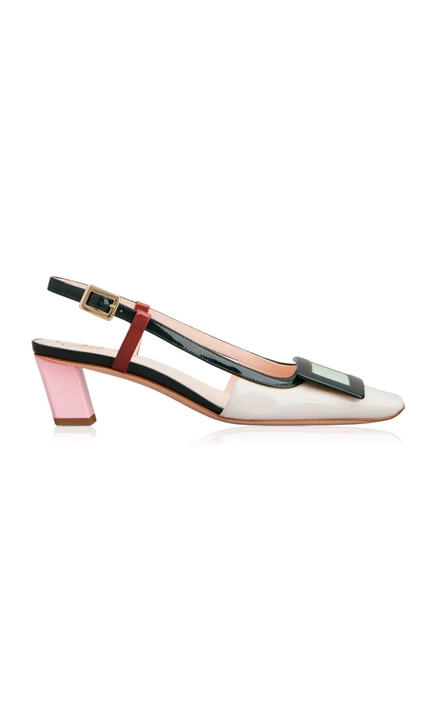 Belle Vivier Leather Slingback Pumps